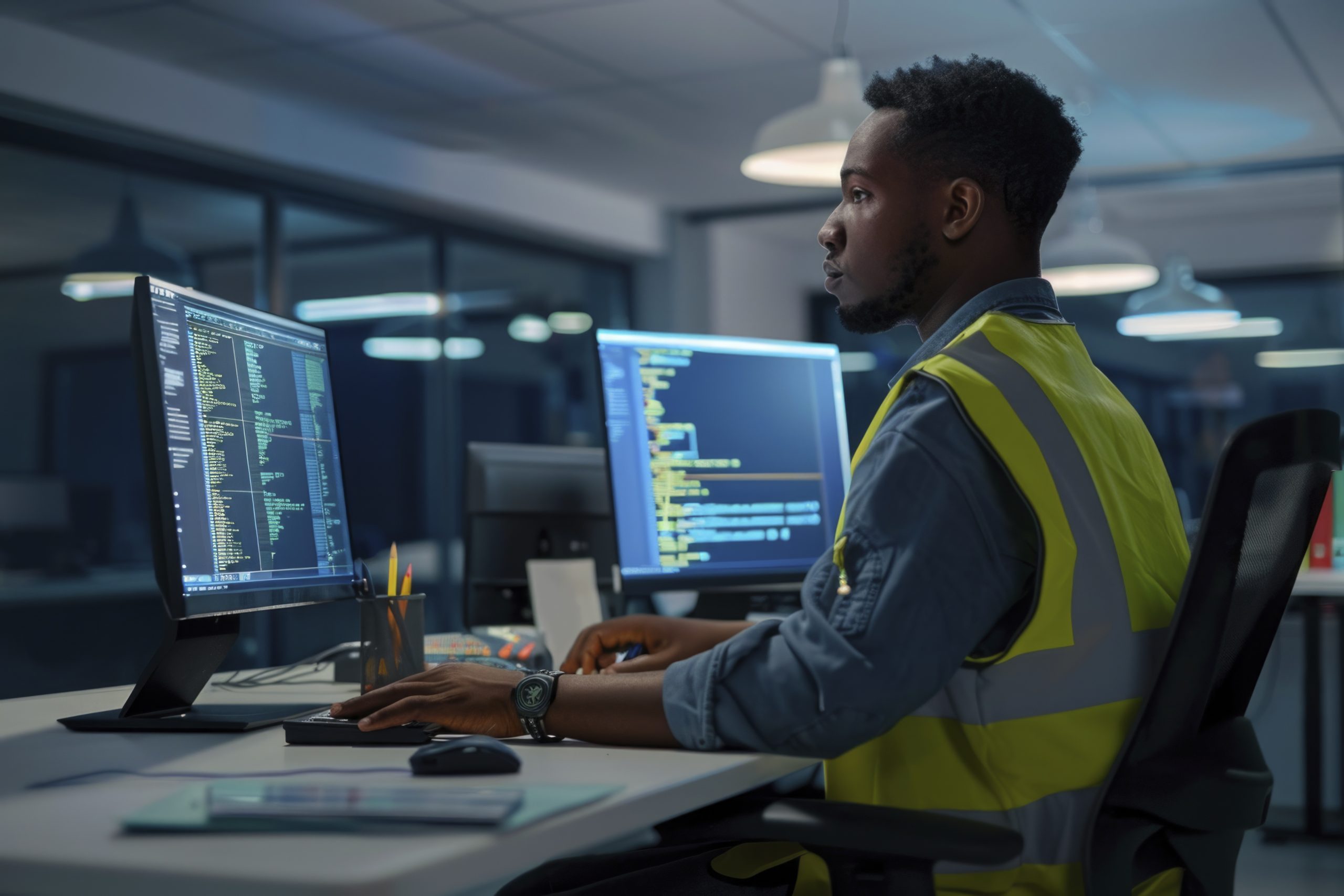 view male engineer work engineers day celebration